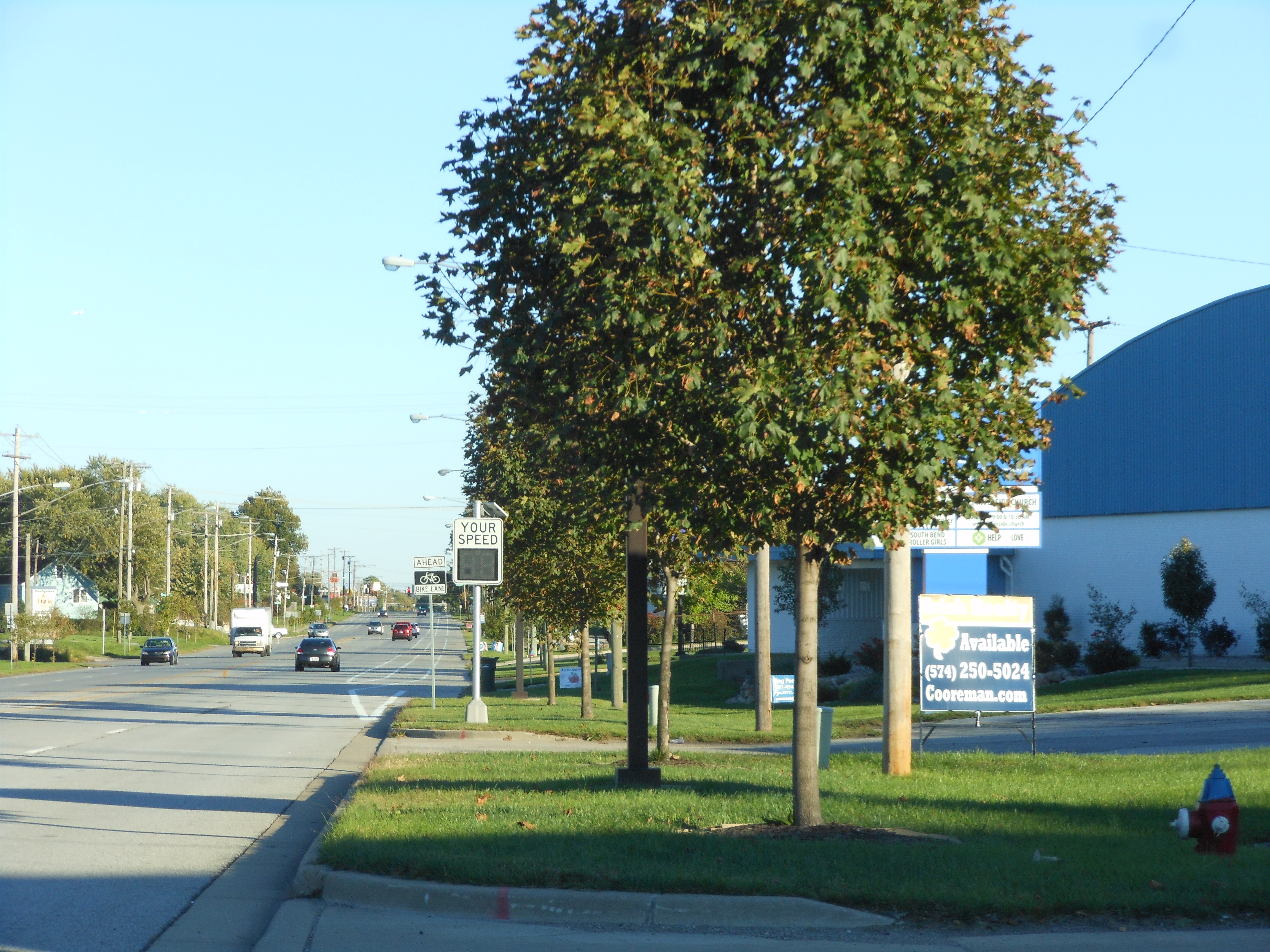 Trees grow and obscure signs.